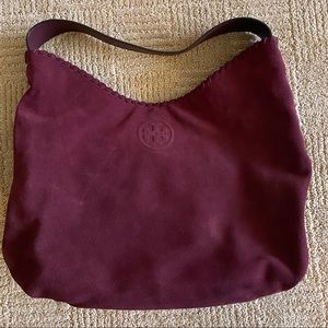 Tory Burch maroon/burgundy hobo bag